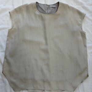 MM Lafleur Didion Top Beige Linen